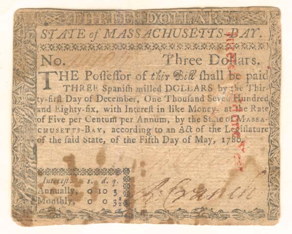 Colonial Currency - May 5, 1780 - Paper Money